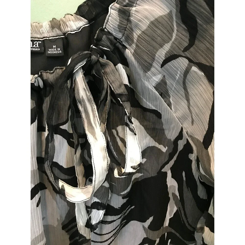 a.n.a. long sleeve off-the-shoulder blouse -size M